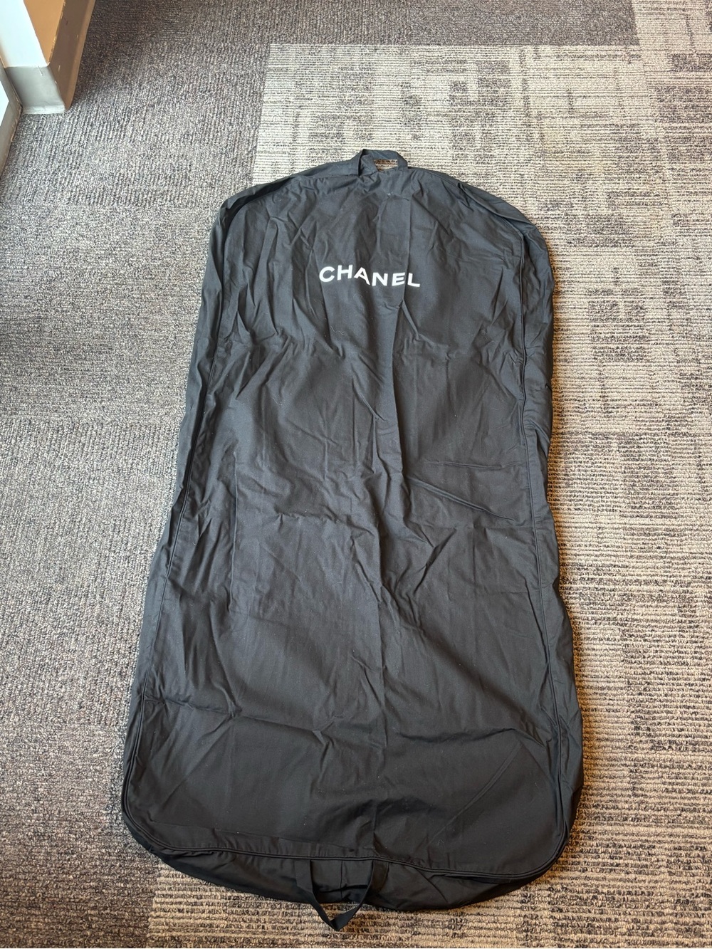 CHANEL Black Logo Garment Bag